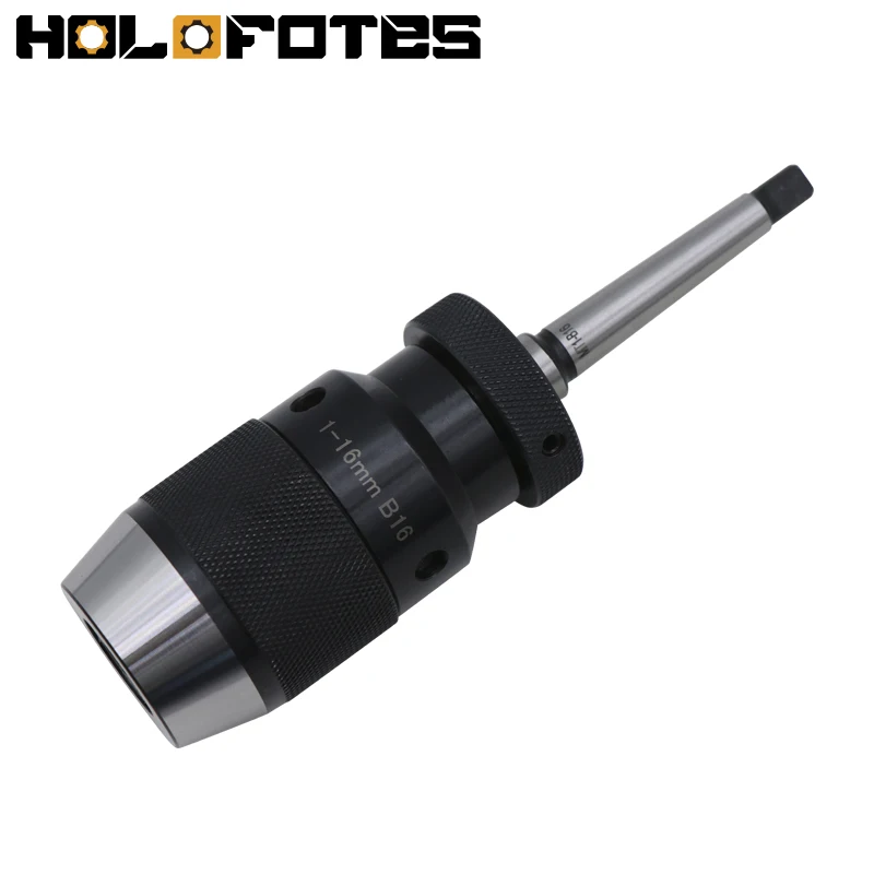 Morse Self-tightening Drill Chuck B16 B18 MTA1 MTA3 MTB2 Heavy Duty Clamping Range 1-16mm +Morse Taper Arbor CNC Lathe Machine