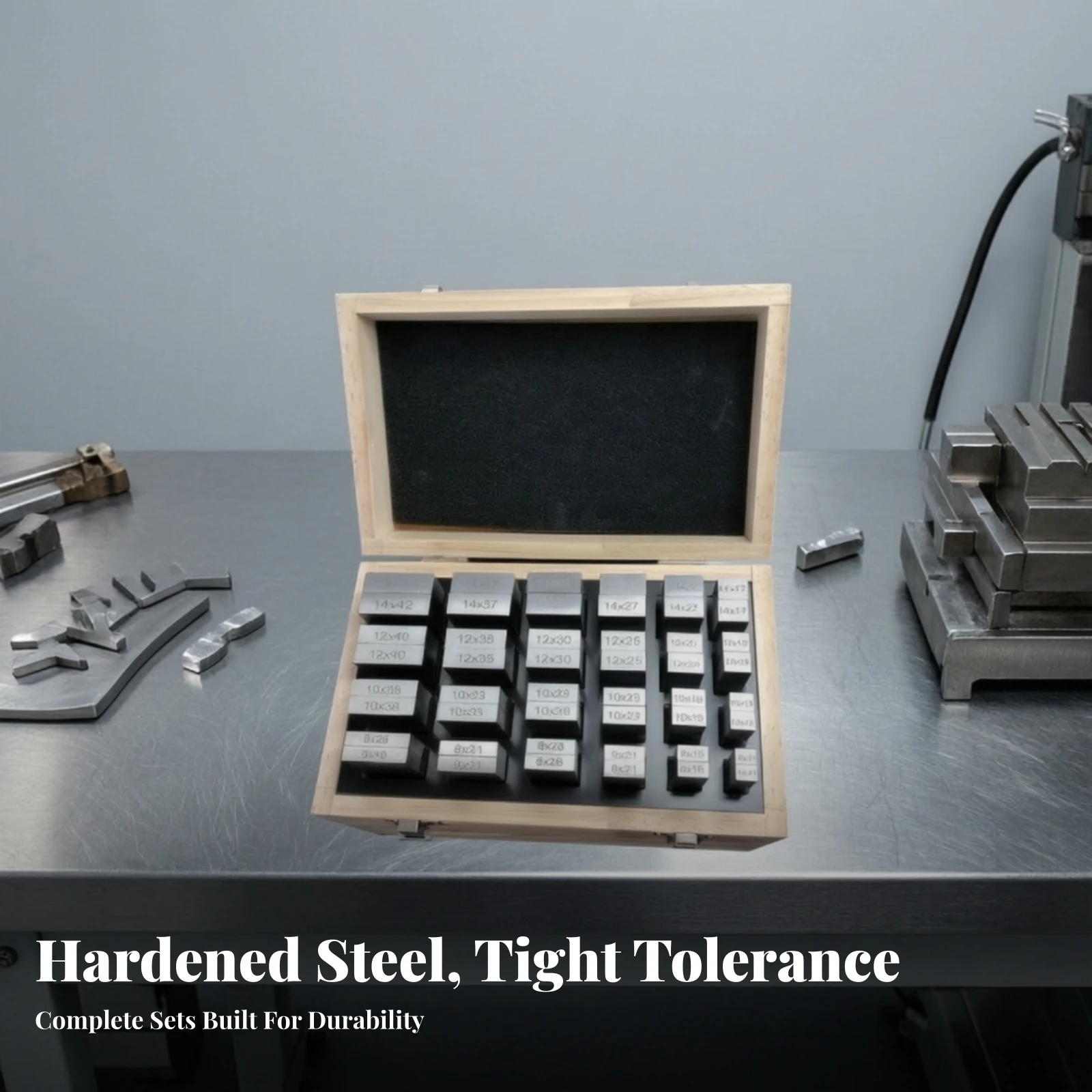 24 Pairs Precision Workpiece Positioning Block Pair Stress Relieved Parallel Blocks for Machinists, Workshop Jigs