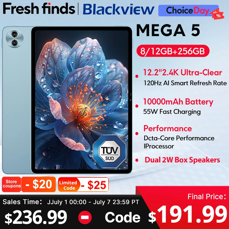Blackview MEGA 5 AIタブレット 12.2インチ