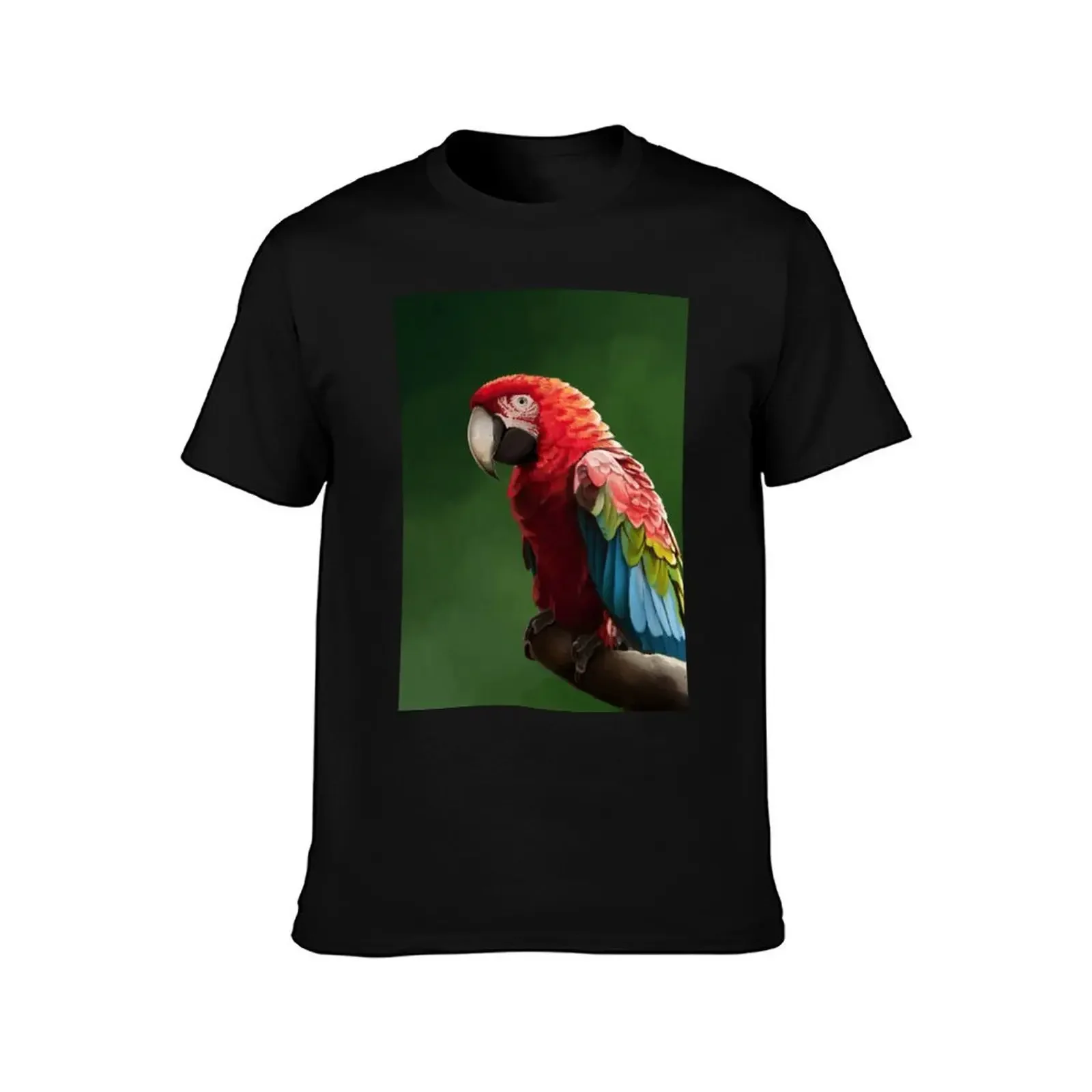 Green-wing Macaw T-Shirt heavyweights anime tshirt funny meme t-shirts custom t-shirts mens t shirts casual stylish