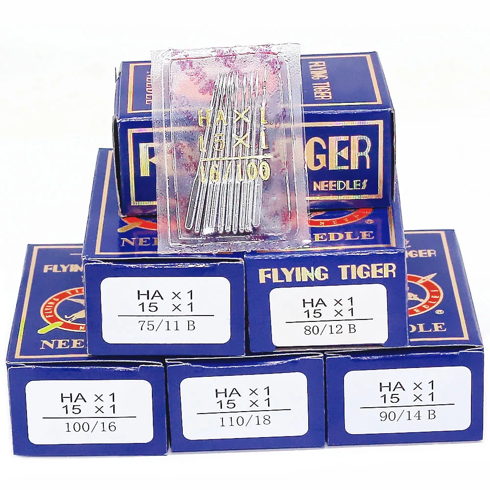 100 PCS/Box Flying Tiger Sewing Machine Needles HAX1 Size 9 11 12 14 16 18 For Most Household Sewing Machine Accessories