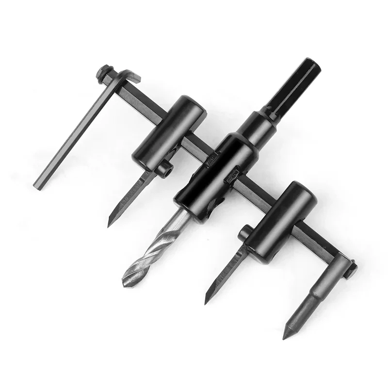 

T98C-Woodworker Пластиковый прожектор для резки отверстий DIY Регулируемый резак для отверстий в самолете для сверления пластикового дерева, гипсокартона, трикота