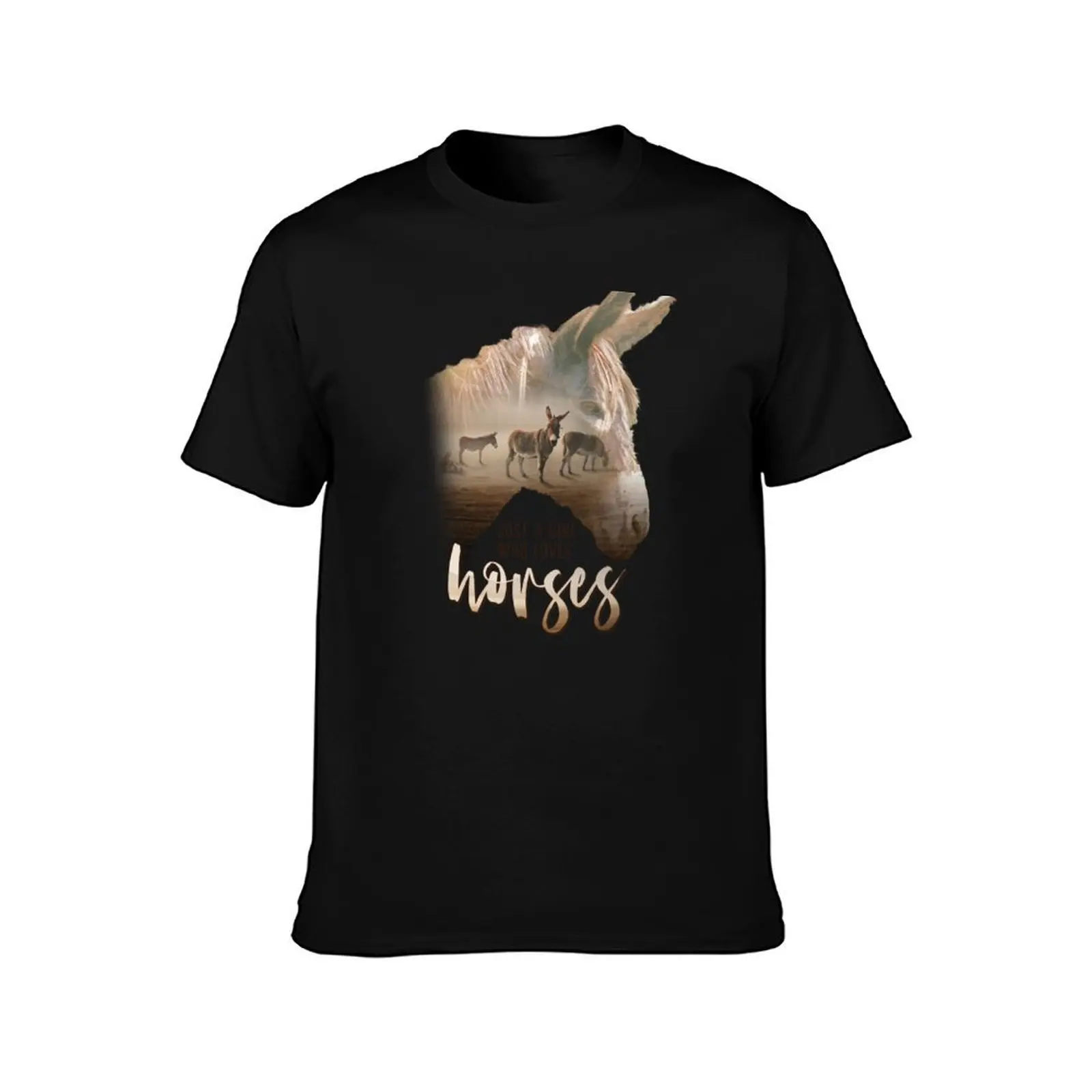 Donkey Just A Girl That Loves Horses Parody T-Shirt summer tops korean fashion vintage clothes blue lock men clothes