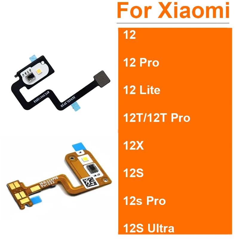 Back Flash Light Sensor Flex Cable For Xiaomi 12 12s 12X 12T Pro Ultra Mi 12 Lite Rear Flashlight Ambient Light Flex Cable