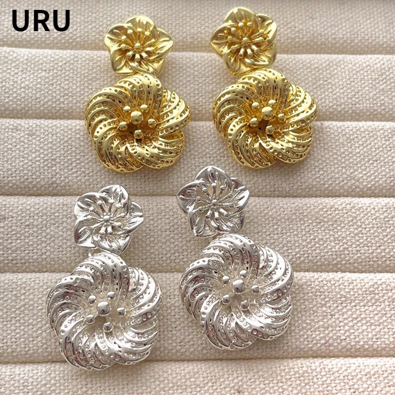 

Fashion Jewelry Luxury Temperament Metal Irregular Flower Earrings For Women Accessories Gifts Trend New Dropshipping Hot Sale