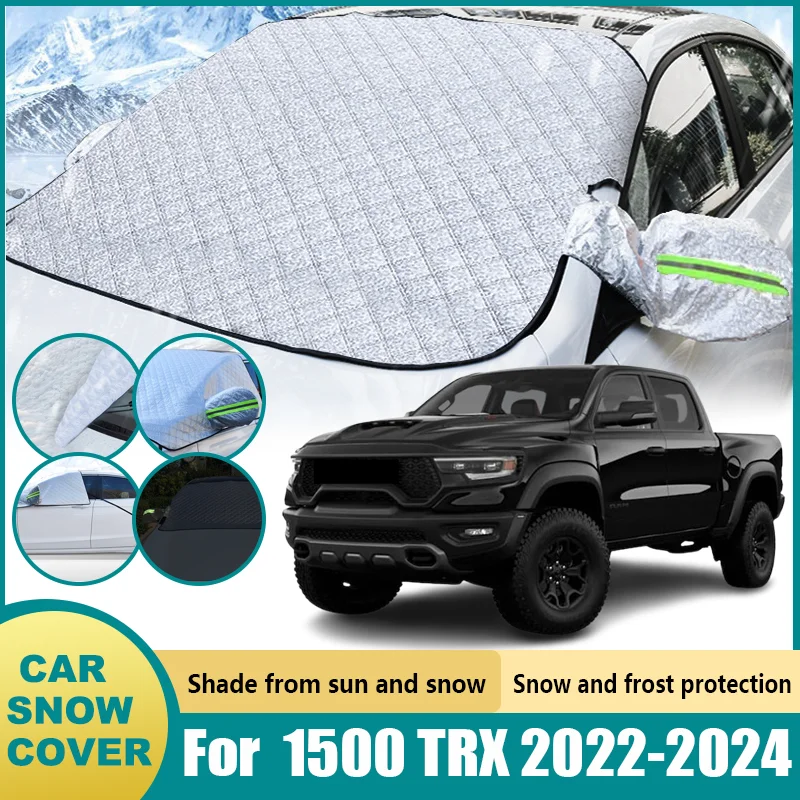 Cars Front Sunshade For Ram Rebel 1500 TRX 2022-2024 Accessories Windshield Rain Cover Snow Shield Anti-dirty Waterproof Tools