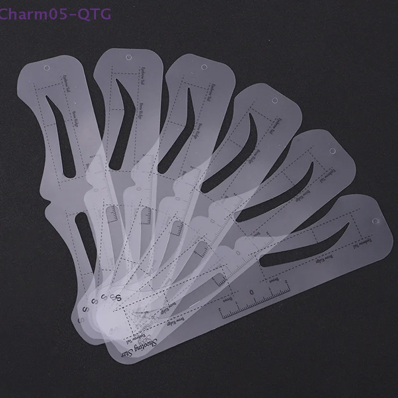 Hot！6 Style Fixable Eyebrow Stencil Grooming Shaper Template Reusable Stickers Make Up Tools For Eye Brow Stamp Cosmetic