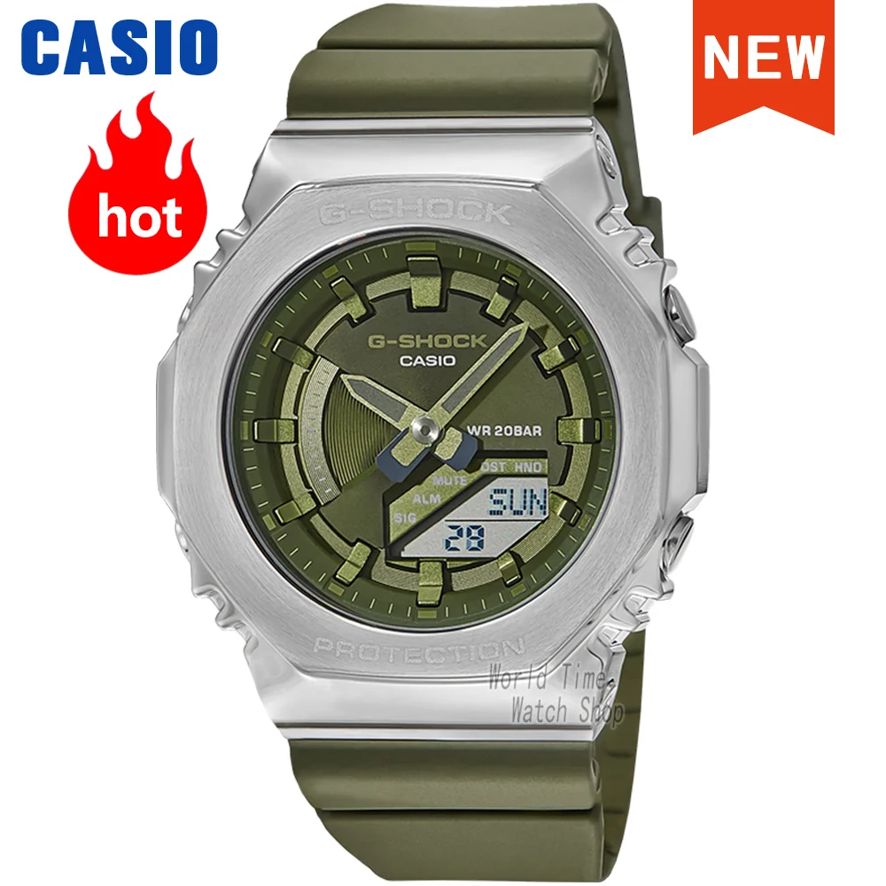 Casio watch g shock for men Metal Octagon Farmhouse Oak   200m Waterproof quartz watch reloj casio hombre GM-S2100-3A