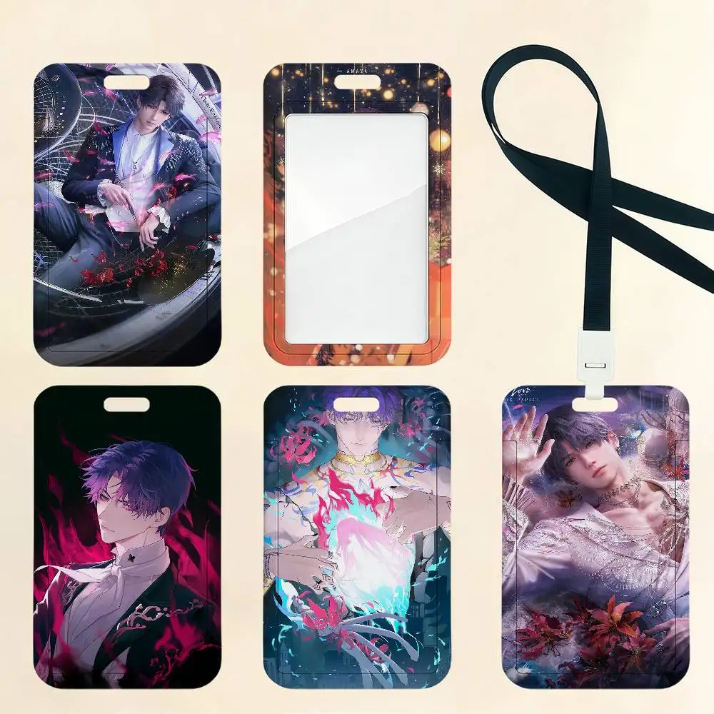Qi Yu Rafayel Love And Deepspace Card Holder Cardcase Bus Subway Work Permit Student Lanyard Neck Straps Badge Holder Door Card