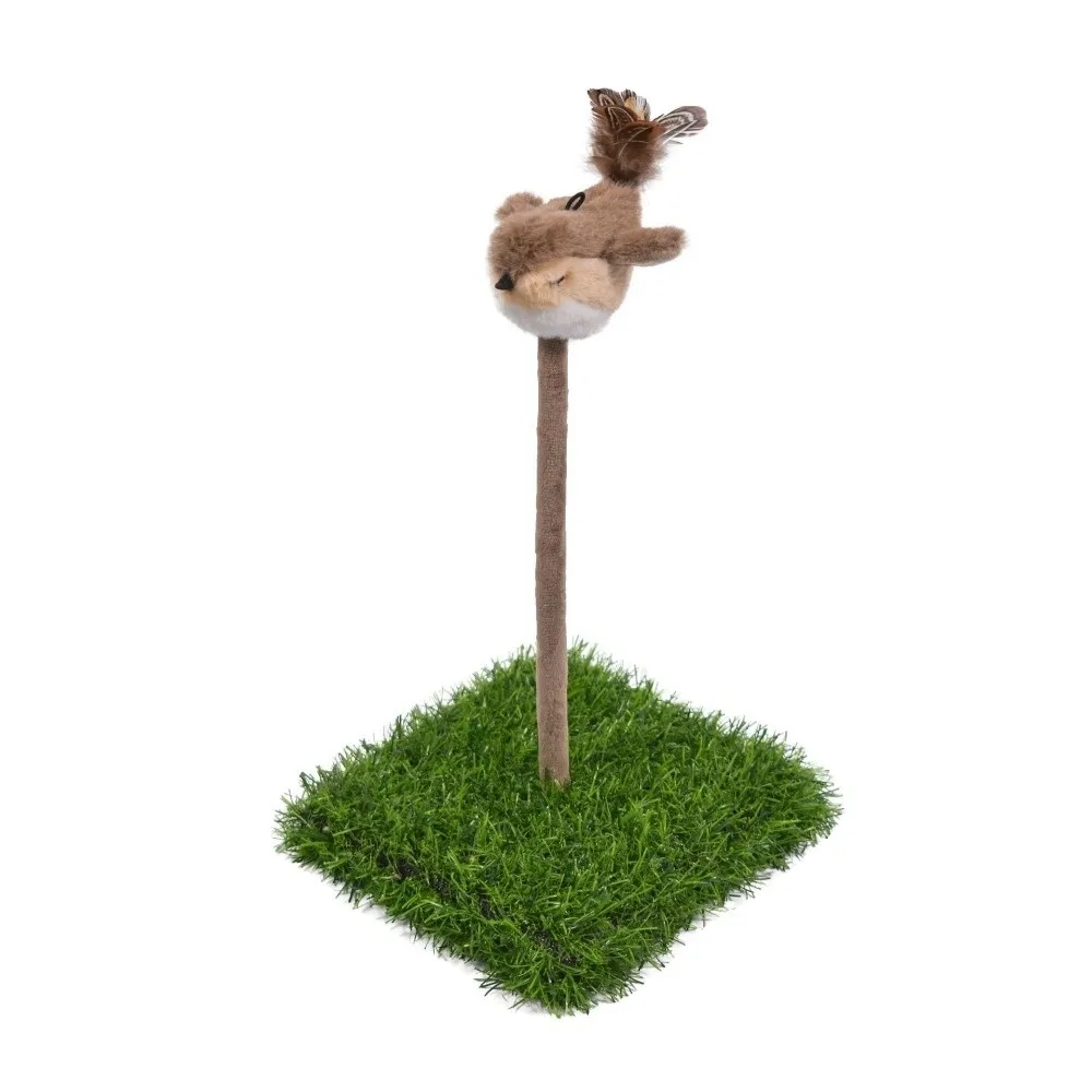 

Creative Cat Scratching Tray Bite Resistant Self-Hilarious Cat Spring Toy Durable Plush Sparrow Interactive Cat Toy