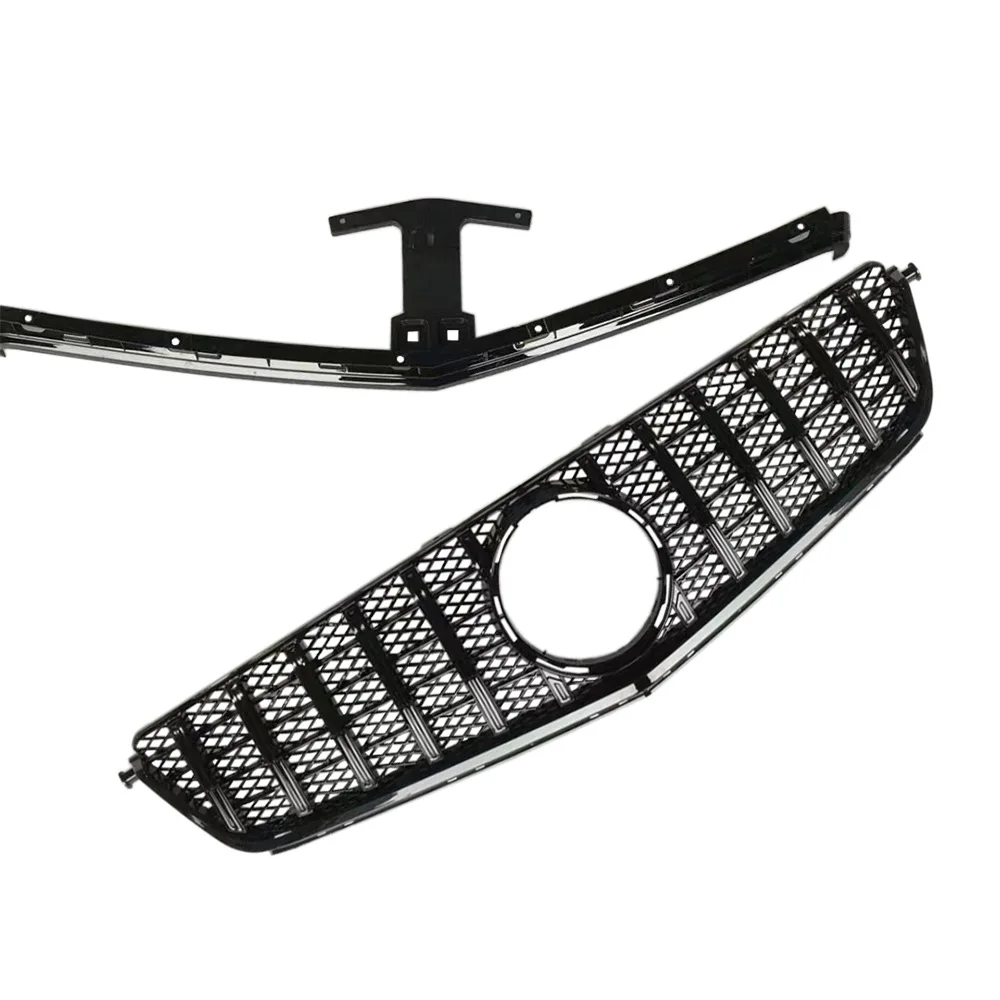 Front Bumper Grille Hood Grill For Mercedes-Benz W204 C-Class Real C63 AMG 2008-2011 GT Style Tuning Grills