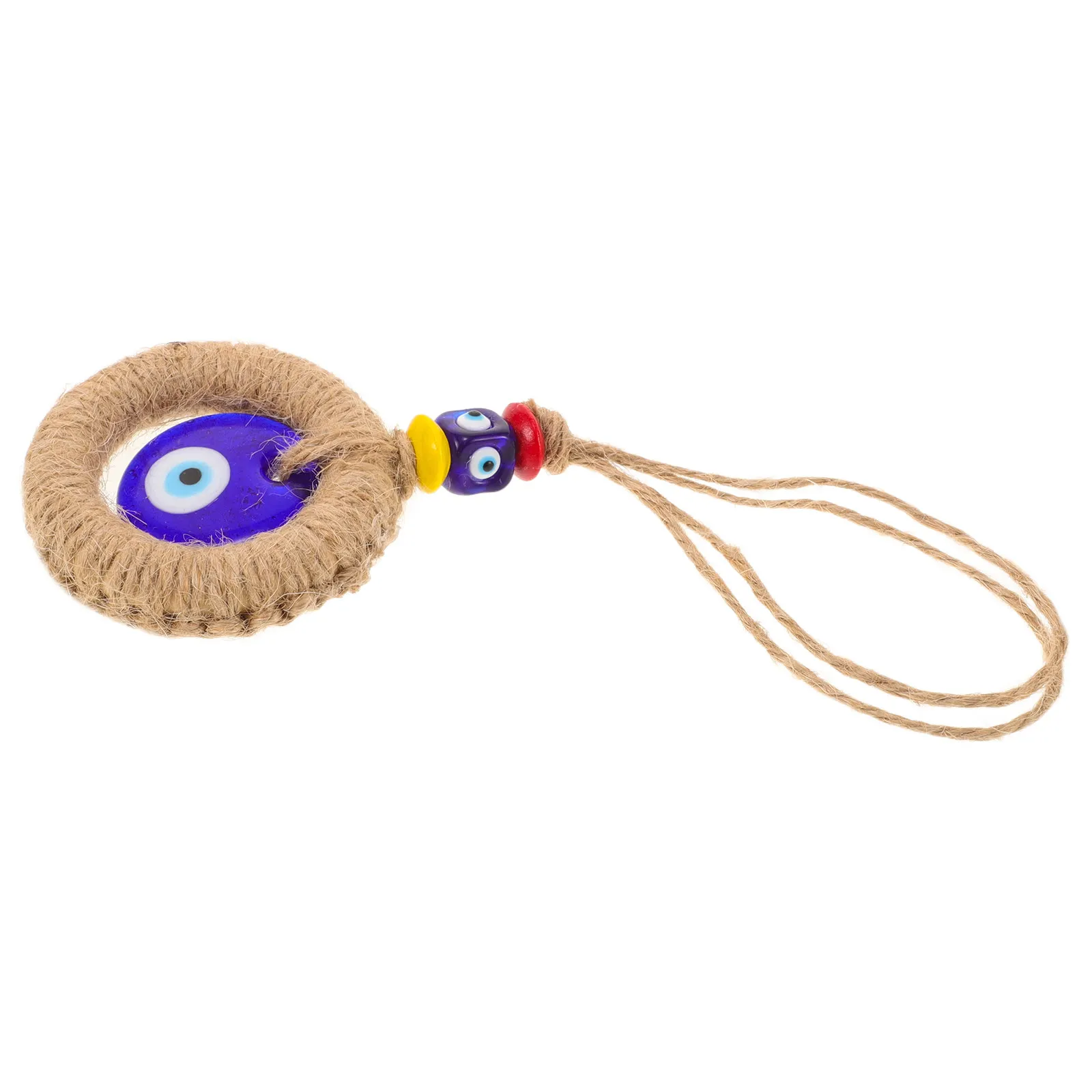 Turkish Blue Evil Eye Hanging Car Charm Ornament Rear View Mirror Good Luck Protection Pendant Wall Decor Amulet Keychain Feng