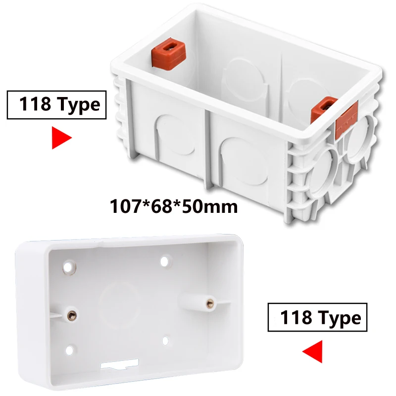 Home Improvement Wall Surface Mounted Bottom Box 118 Type Junction Box Switch Socket Cassette