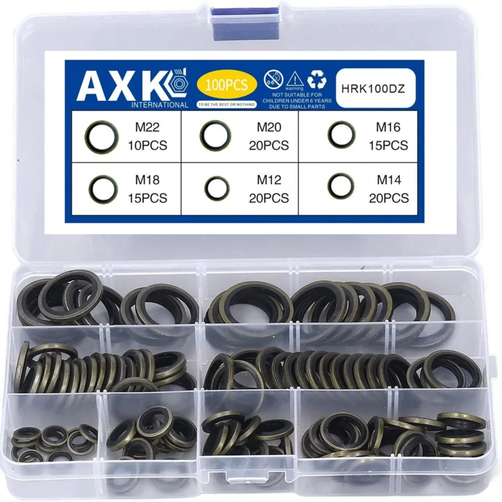 Car Oil Pan Drain Gasket Kit Drainage Bolt Pad Rubber Plug Replaceable Washer Seal Set M22 M18 M20 M12 M14 M16