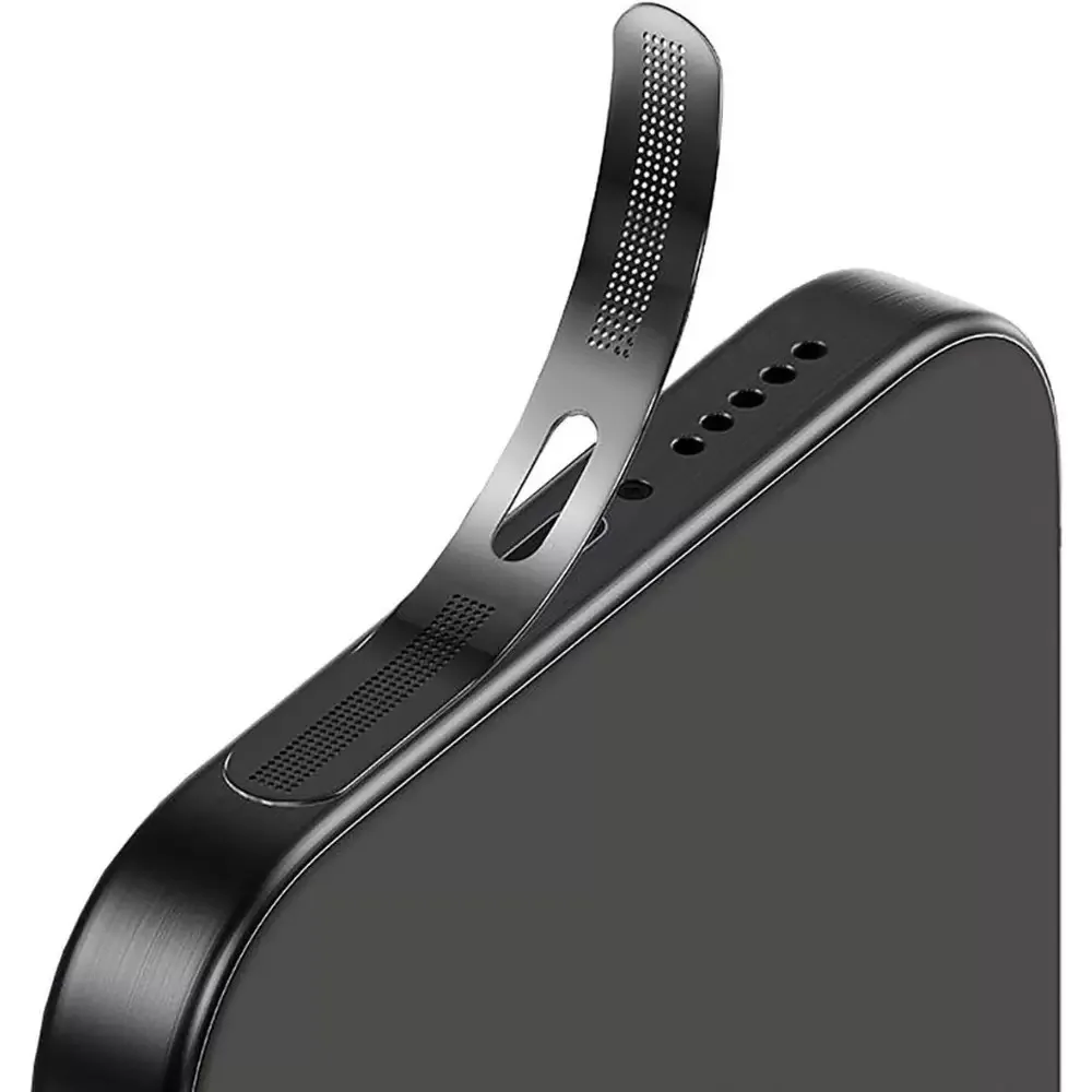 5 Pezzi Adesivi in Rete Metallica Antipolvere per iPhone Serie 16 Pro 15 14 13 12, Protezione Antipolvere per Foro Altoparlante Auricolare Compatibile