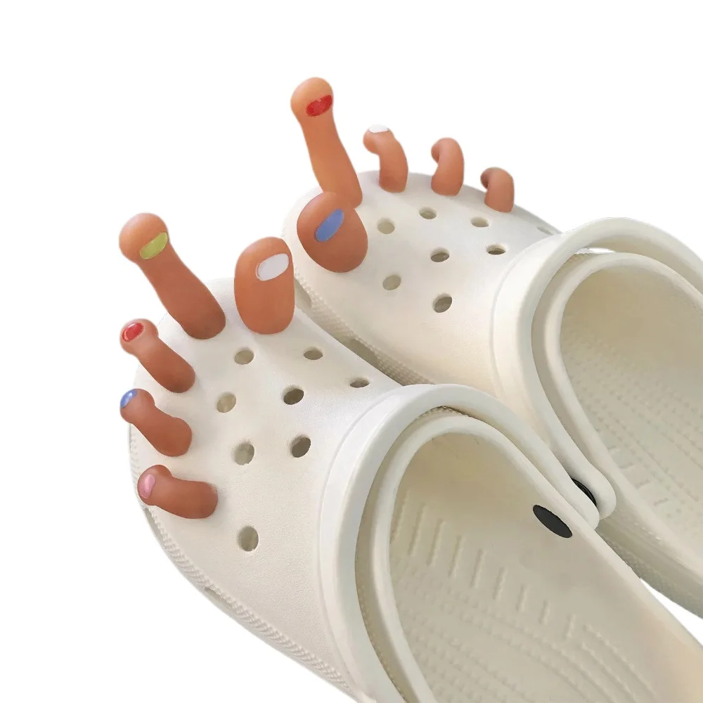 New Hole Shoes, Shoe Flowers, Three-Dimensional Toes, Funny Creative DIY, Detachable Cros, High-End Rubber Accessories