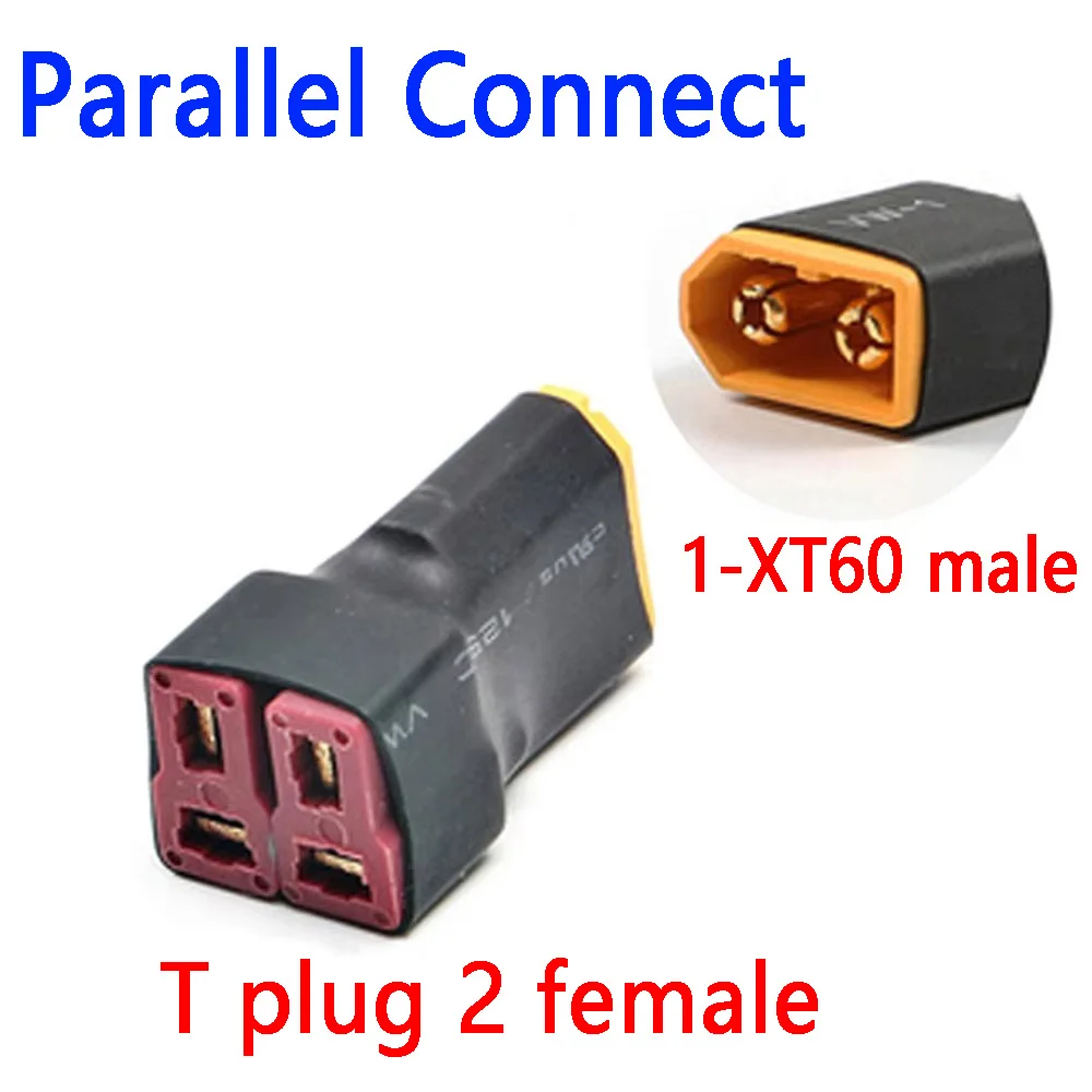 XT90 XT60 T Plug 1 Female to 2 Male Parallel / Series Adapter Lipo Battery Converter Connector Plug For RC Car Plane Parts