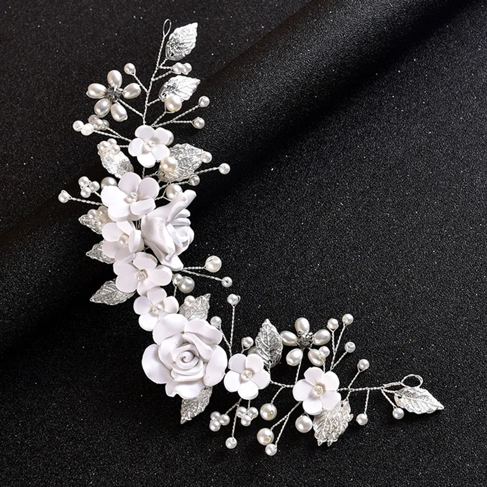 

2 шт. свадебных украшений для волос: серебряные цветочные венки, головные уборы ручной работы для невест, подружек невест, выпускных вечеров и особых случаев