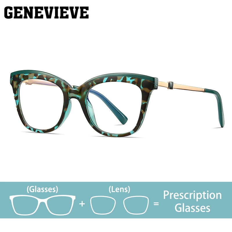 GENEVIEVE Fashion color matching arc glasses for women can be customized multi-focus glasses photochromic six colors PFD2065