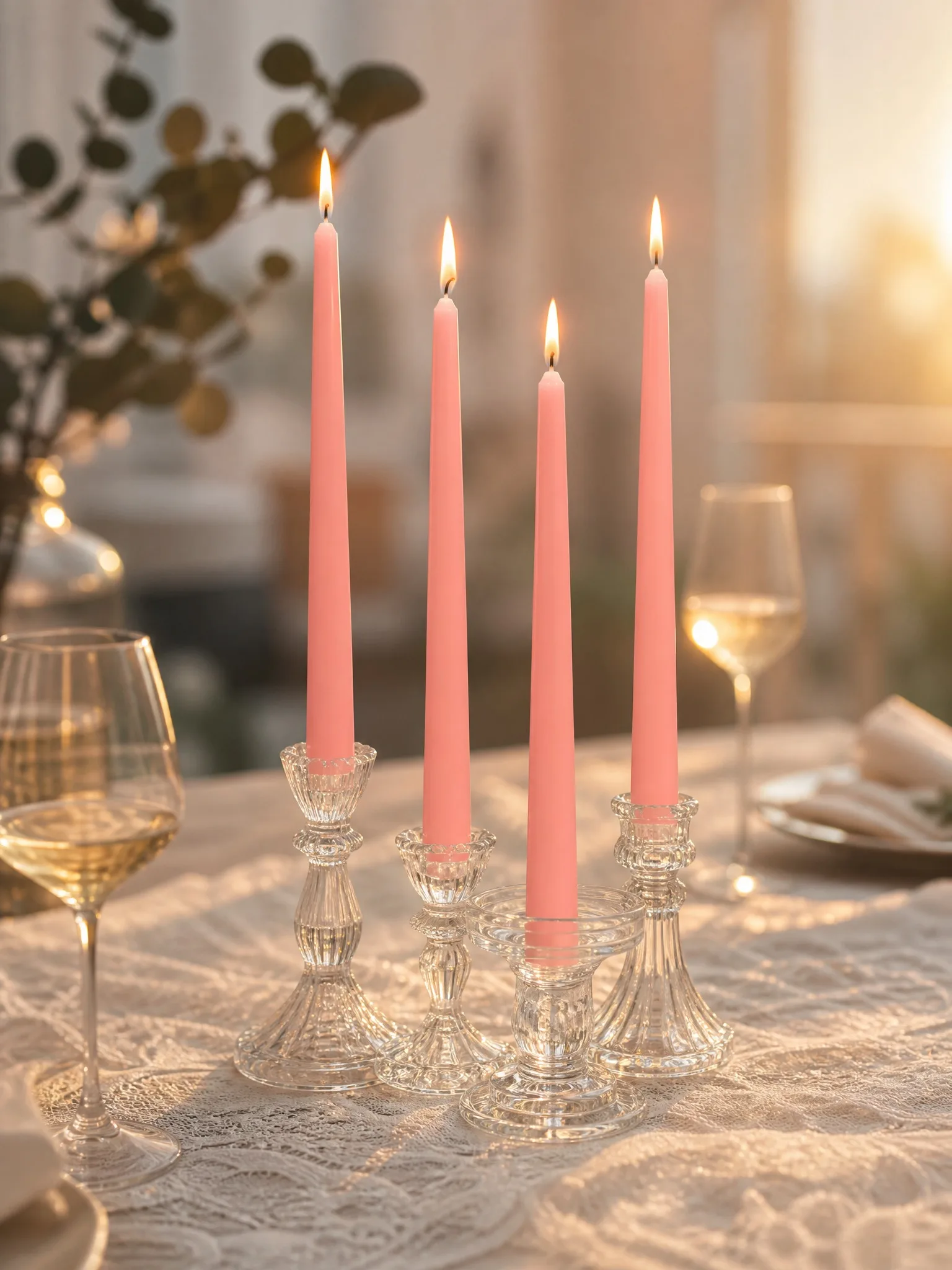 4pcs/2pcs Pink Stick Wax Aromatherapy Candle Set, Made of Pure Natural Soy Wax, No Black Smoke, Table Decoration, Home Decoratio image 2