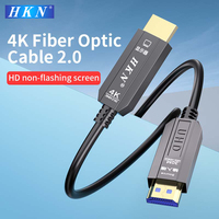 HKN 4K 60Hz HDMI Optical Fiber Cable High Speed HDR AOC HDMI 2.0 Fiber Optic Cable 5m 10m 20m 30m 50m for LCD HDTV PC Laptop PS5