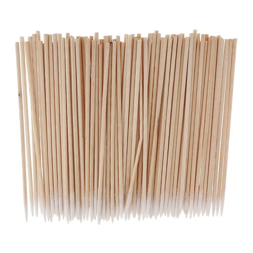 100 Pieces Fine Swabs Eyebrow Beauty Applicators Cleaning Buds