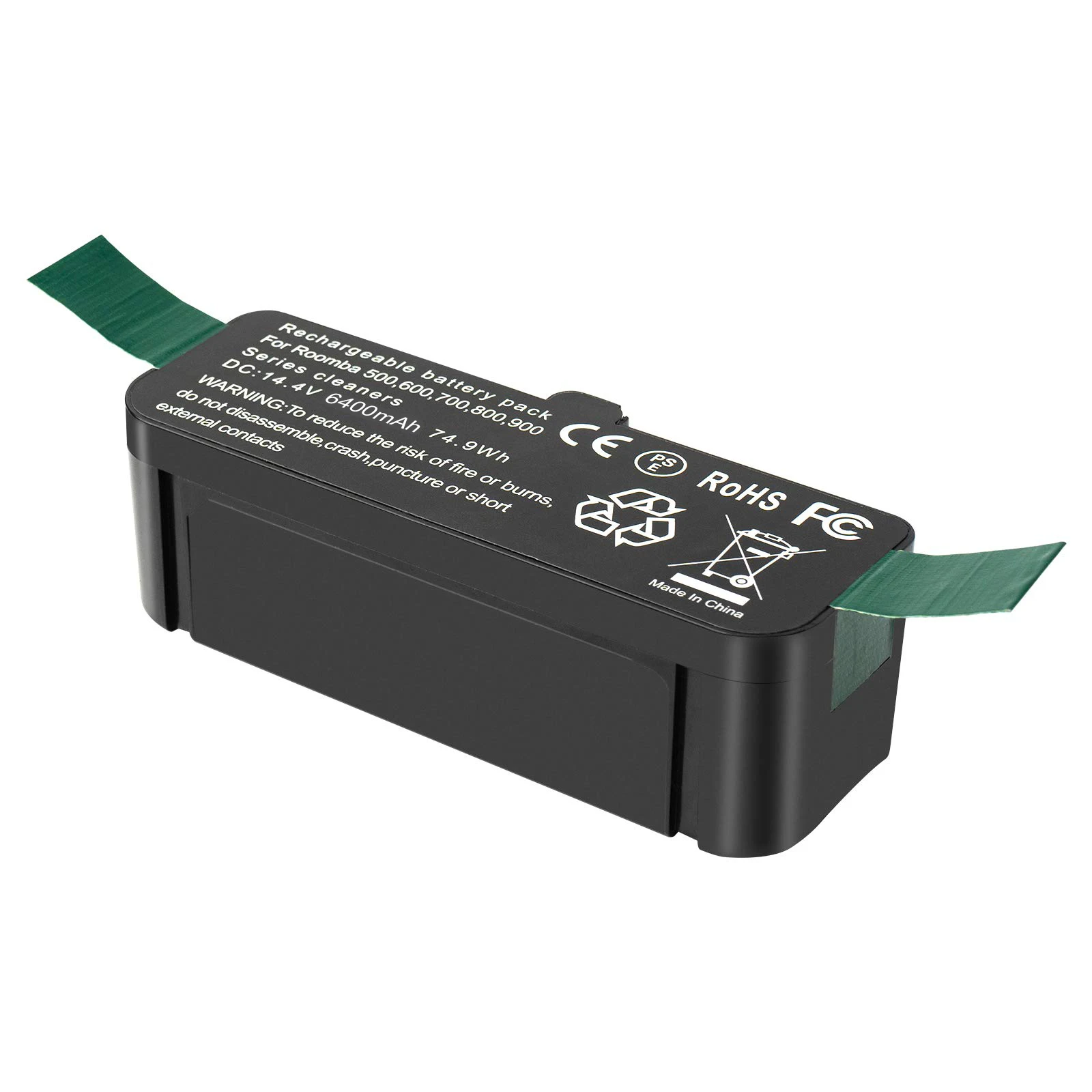 Powtree 6400mAh قابلة للشحن بطاريات ليثيوم أيون ل بطارية اي روبوت رومبا 500 550 620 650 760 770 800 مكنسة كهربائية 14.4V أدوات