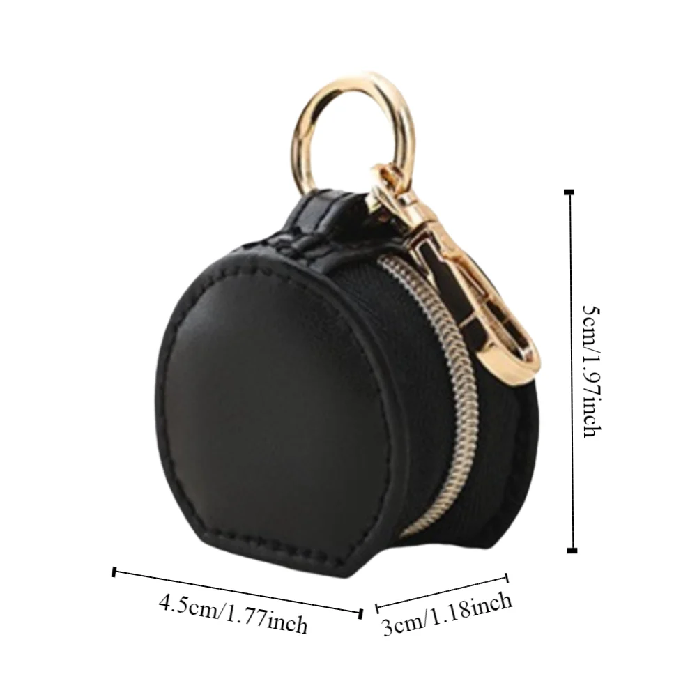 Mini Jewelry Box Keychain Jewelry Display Earring Organizer Portable Ring Box Storage Case Semi-circular Travel Bag Pendant