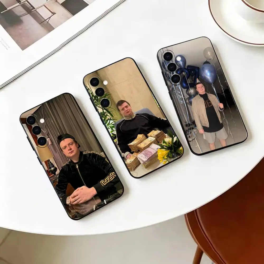 T-trash Streamer Mellstroy   Black Soft Silicone Phone Case for Samsung Galaxy A73, A42, A72, A70, A53, A52, A51