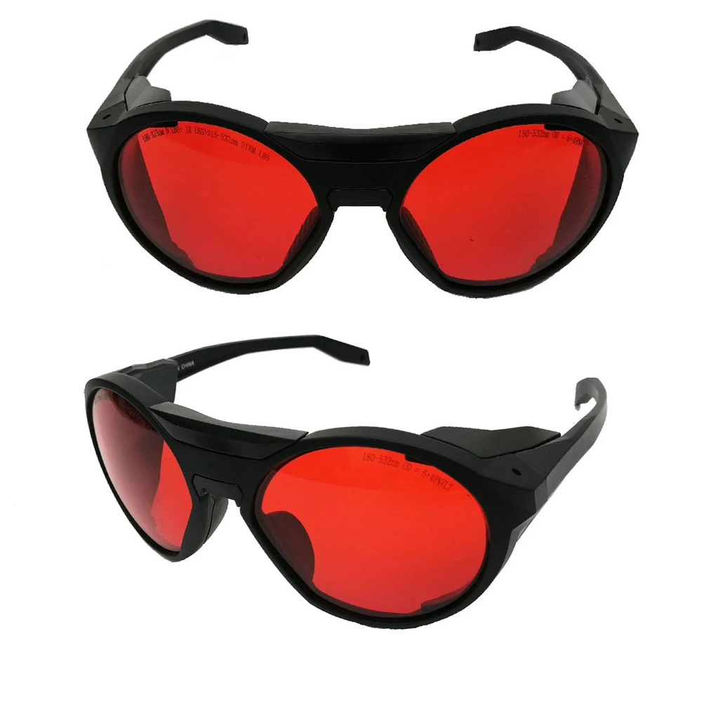 532nm Wavelength Laser Goggles Adjustable with Side Wing Protectors 190-540nm Laser Protective Eyewear