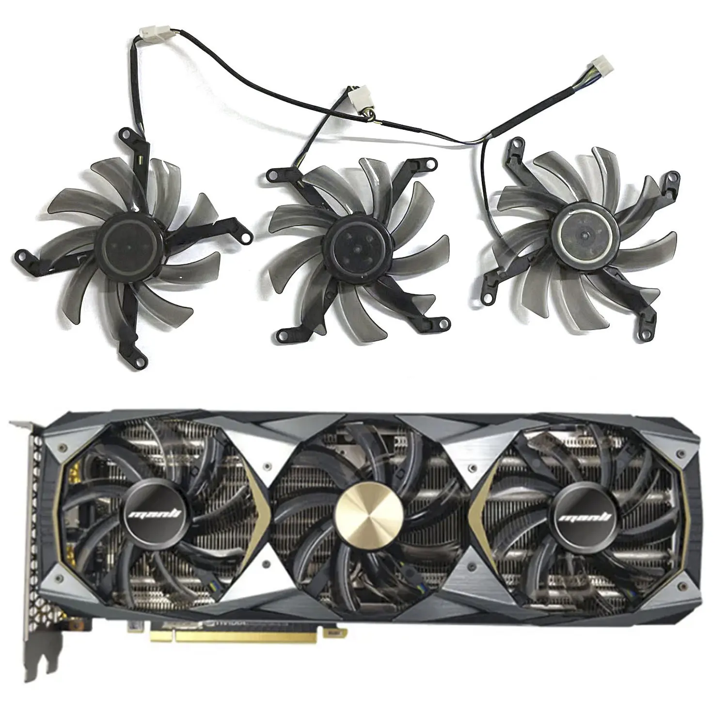 

New 87MM 4PIN DC 12V 0.5A RTX 2080 GPU fan suitable for MANLI GeForce RTX2080 2080S 2070S GTX1080TI graphics card fan