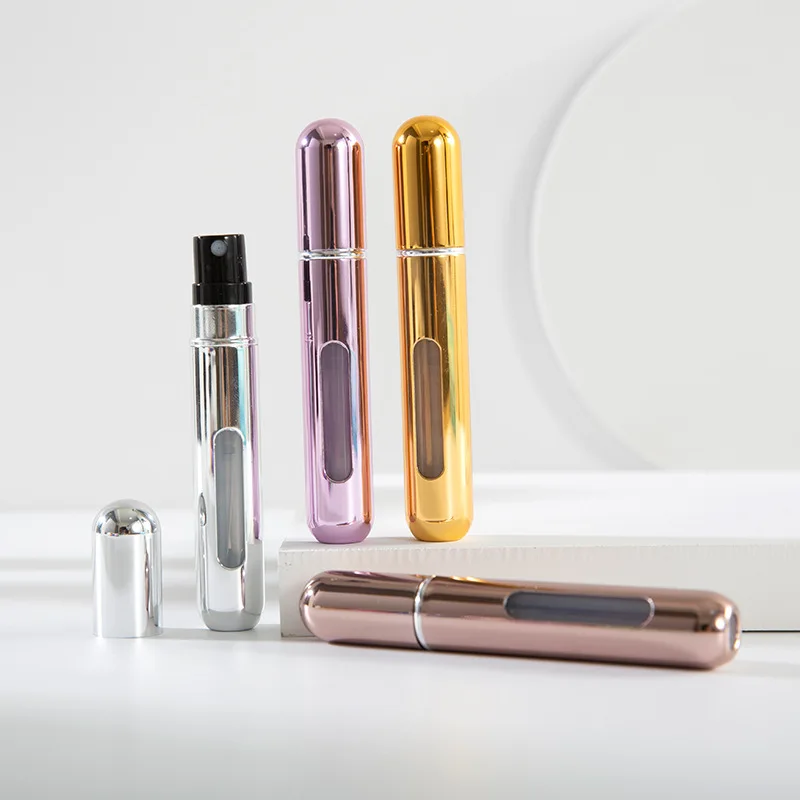 8ml Bottom-Filling Pump Perfume Bottle Portable Travel Refillable Spray Bottle Mini Empty Cosmetic Containers