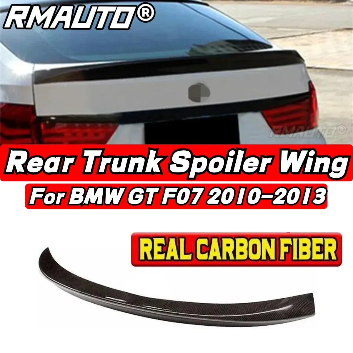 For BMW 5 Series GT F07 535i 550i 520d 530d 535d 2014-2017 Rear Wing Body Kit BMW GT F07 Car Rear Trunk Spoiler Car Accessories