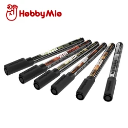 HOBBY MIO Super Metallic Color Marker for Plastic Model Kits Electroplated Metal Silver/Gold Oil Based Model Coloring Paint Pen