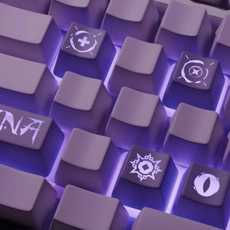 Valorant Reyna Keycap أنيمي PC الكرز الشخصي شفافة أغطية المفاتيح مخصصة الألعاب مفتاح قبعات قبعات لوحة المفاتيح الميكانيكية MX التبديل