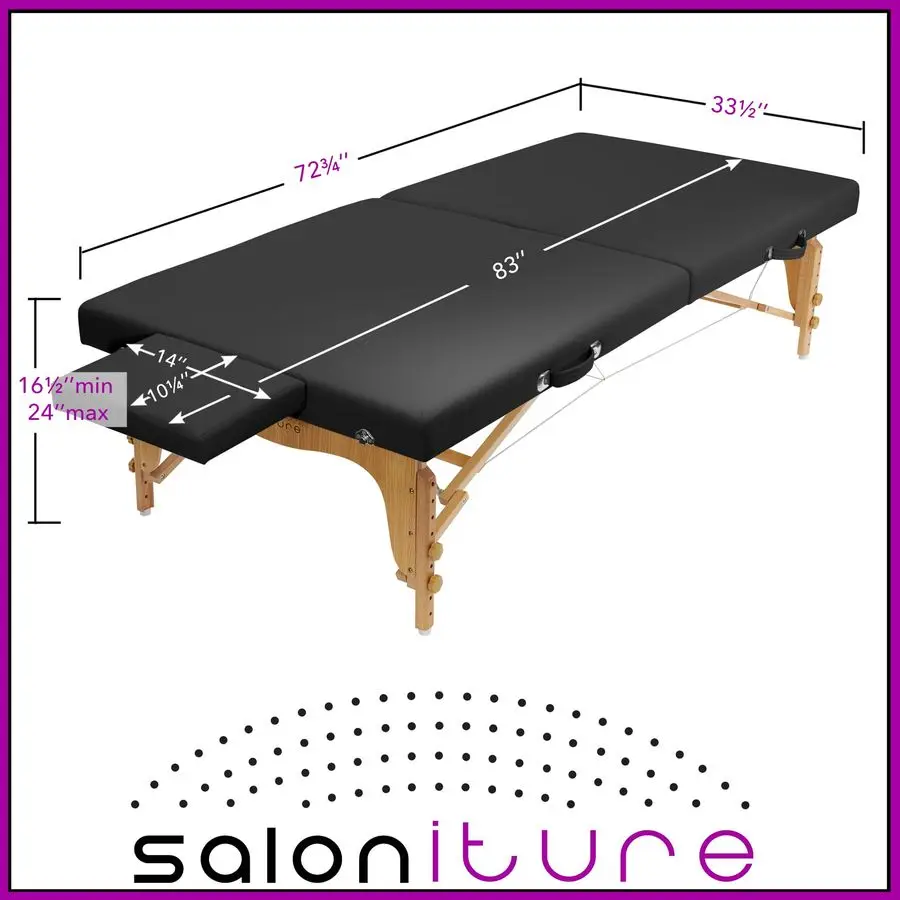 Portable Physical Therapy Massage Table Low to Ground Stretching Treatment Mat Platform Black