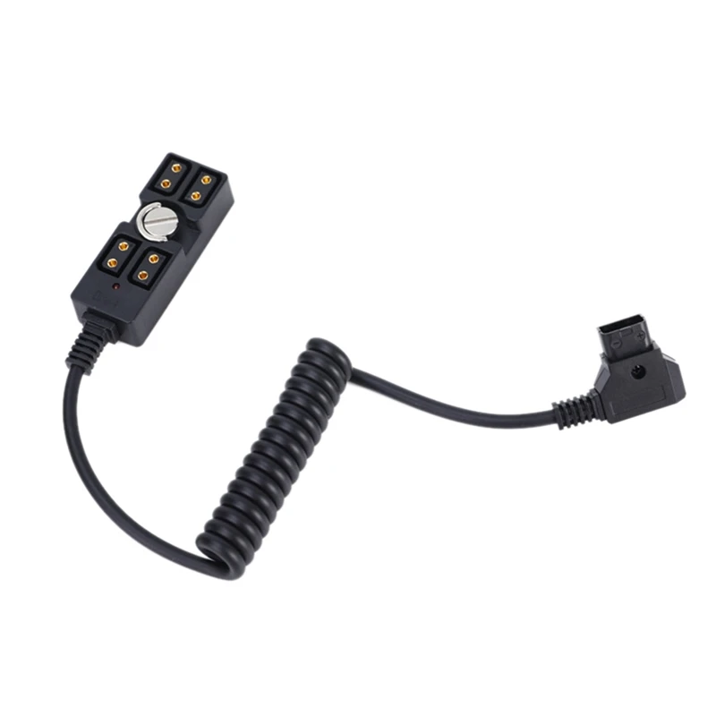 D-Tap Splitter Cable D-Tap Male Plug To 4 D-Tap Female Ports Power Supply For V-Mount Battery D-Tap Power Hub Durable