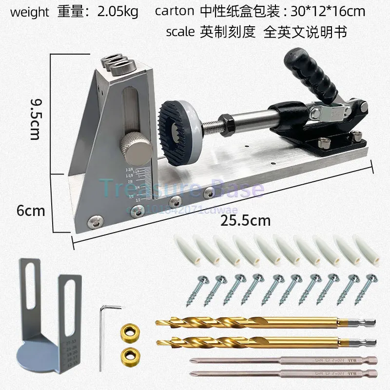 

Woodworking Oblique Hole Locator Woodworking Angle Hole Puncher Locator Drilling Oblique Machine Pocket Hole Jig