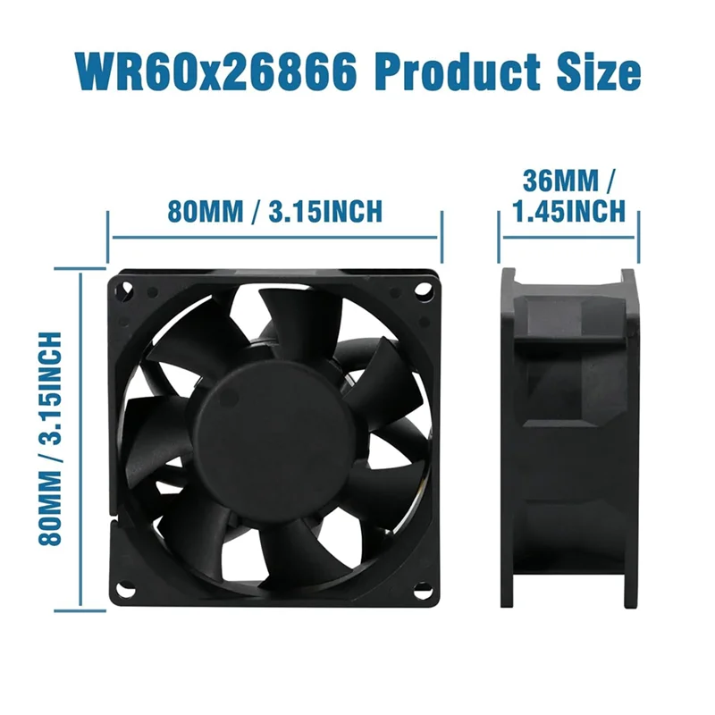 محرك مروحة المبخر AC39-WR60X26866 لثلاجة GE، يستبدل V80E14MS2A3 استبدال V80E14MS2A3-57A611 WR60X10356