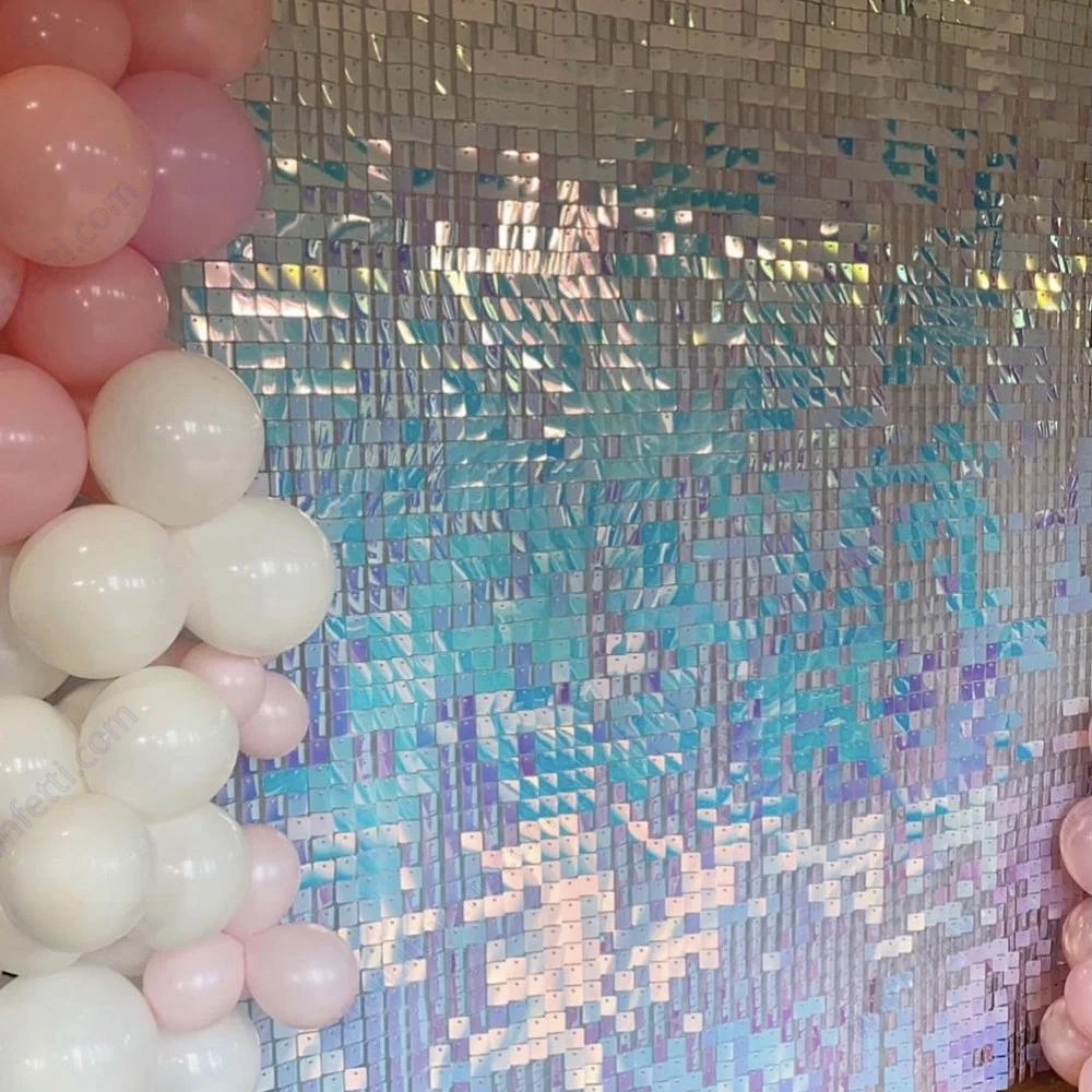 Plastic Glitter Wedding Background Wallboard Glitter Sequin Background Decoration