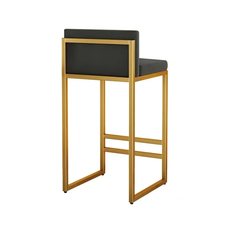 

Nordic Iron Bar Chairs Simple Luxury Home Kitchen Bar Stools Creative Golden Hotel Stool Front Desk High Household Chairs