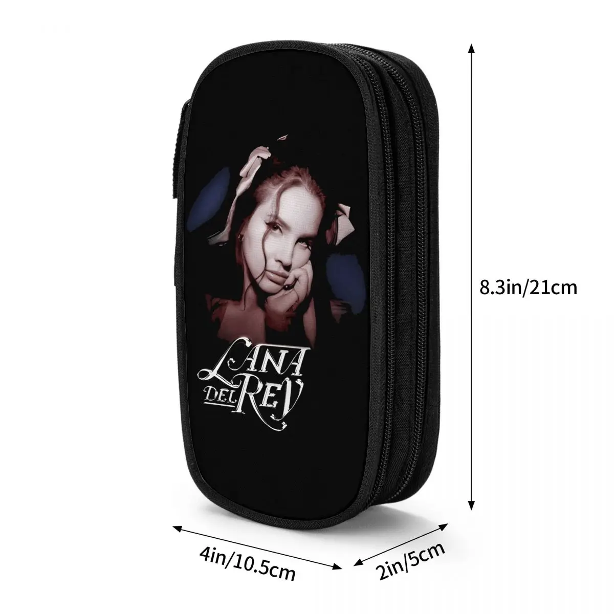 Imagem -03 - Lana Del Rey-estojo de Dupla Camada para Mulheres Bolsa de Maquiagem Grande Capacidade Produto Vintage Presente Incrível