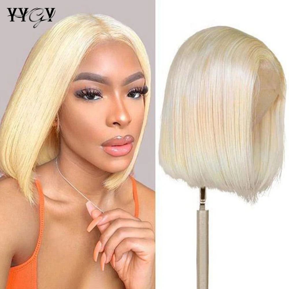 

613 Short Bob Wig Straight Human Hair Wigs Brazilian Hair Lace Wigs Pre-Plucked 5x5x1 Closure Wig With Baby Hair For Woman 150%