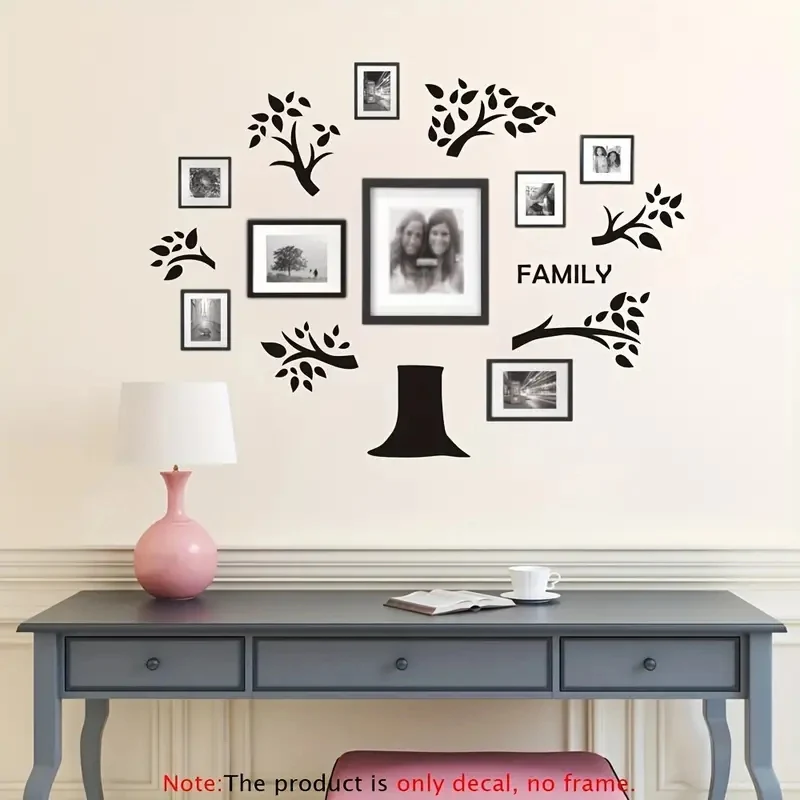 1 Set Family Tree Wall Decals, Photo, Sticker, Memory Tree Vinyl Art, For Living Room Office Home Decor