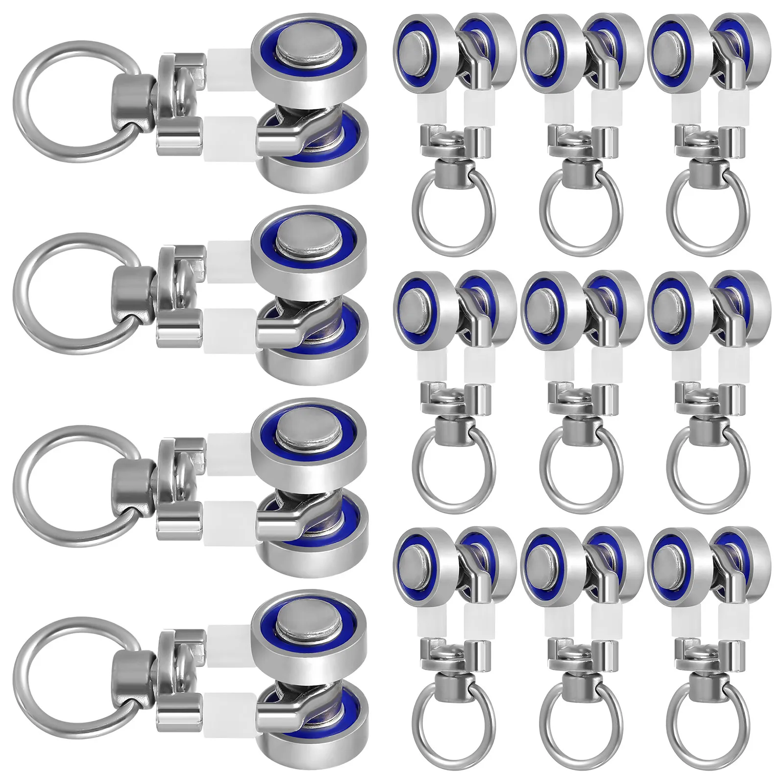 

30 шт. металлических роликов-глайдеров для карнизов, сверхпрочные, с плавным скольжением, для замены колесиков на потолочных и оконных направляющих карнизов