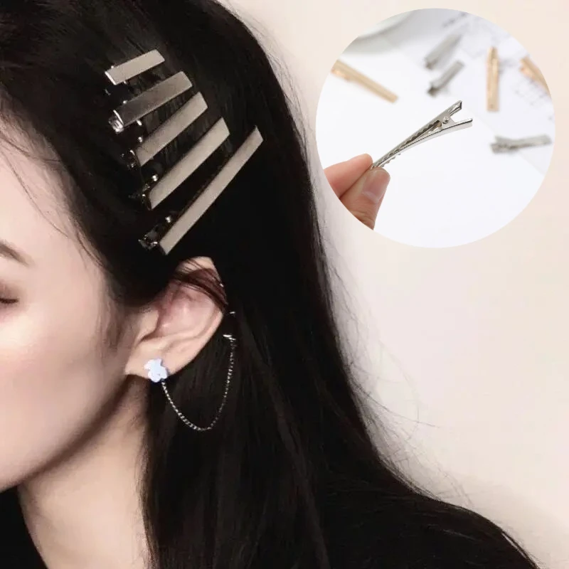 

10pcs Metal Crocodile Hair Clip for Women Multi-size Professional Makeup Hair Styling Barrettes DIY Hairpin Headwear Accessories