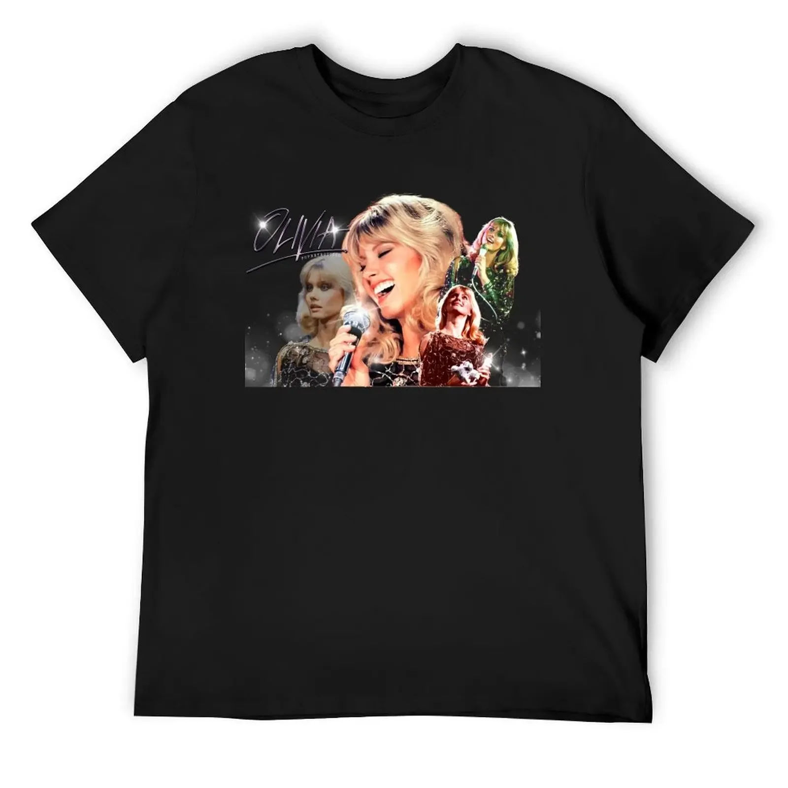 Olivia Newton-John - Totally Hot Tour Designed by PopRetroDisco T-Shirt vintage graphic tee oversized outfits for men