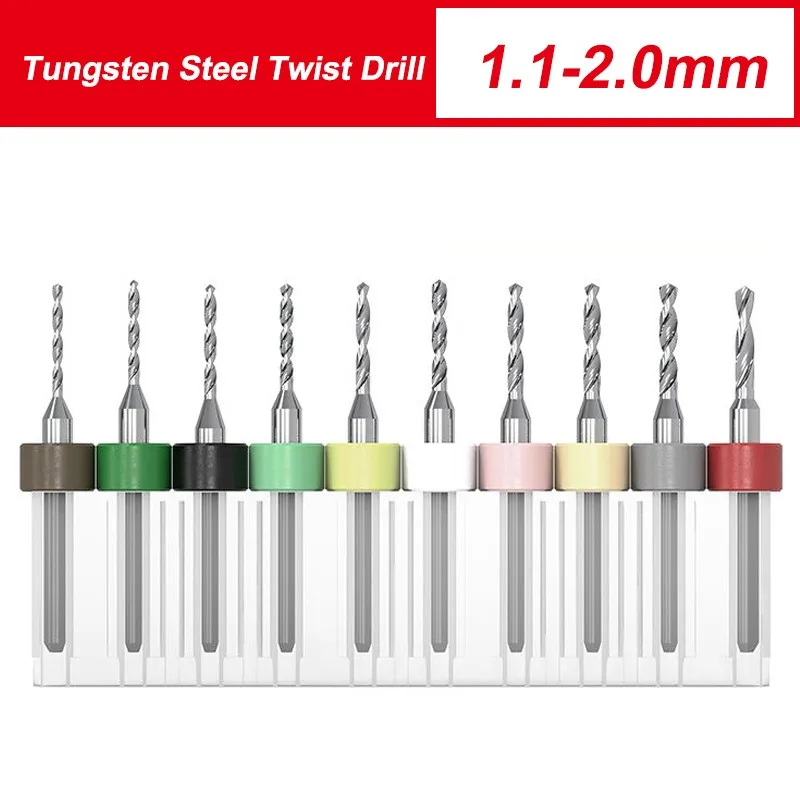 GAMONT PCB Ttungsten Steel Carbide Twist Drill Fixed Shank Bit 0.1-2.95mm Small Head Ultra-fine Drilling Tools