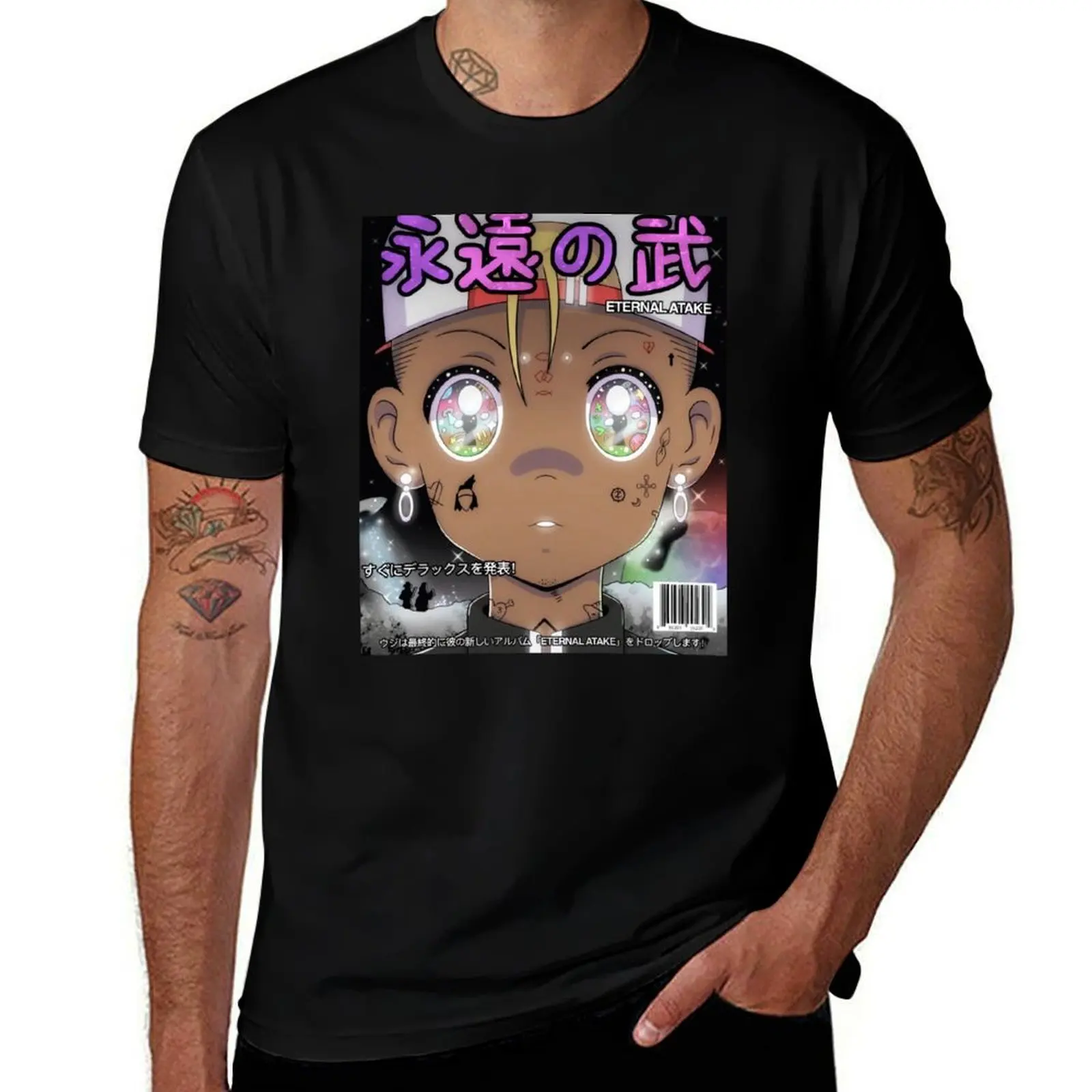 

Lil Anime Face T-Shirt boys whites tees Short sleeve tee luxury clothes men