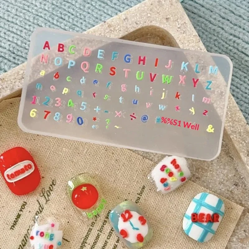 レジンモールド 透明ミニ文字・数字テンプレート DIYネイル - Resin Art Template のレビューと価格
